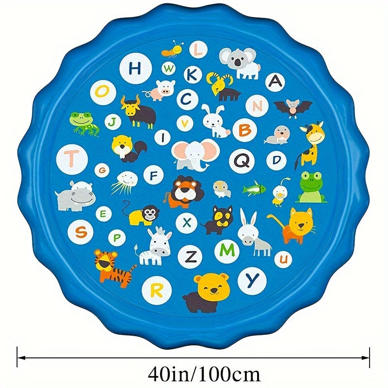 Blue Alphabet Splash Pad