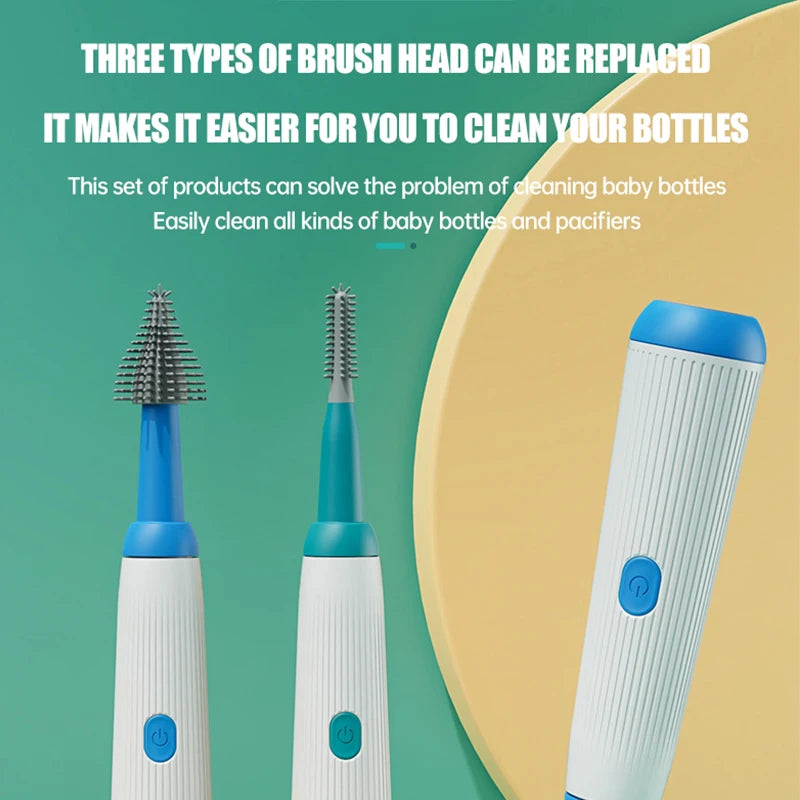 Electric Baby Bottle Brush Set