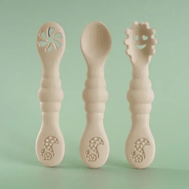 3PCS Silicone Spoon Fork