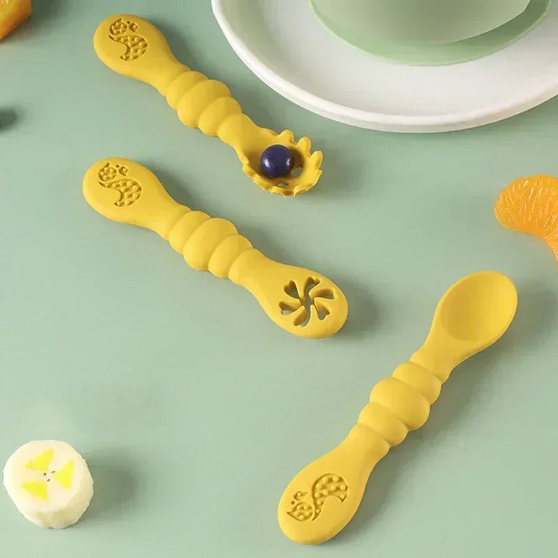 3PCS Silicone Spoon Fork