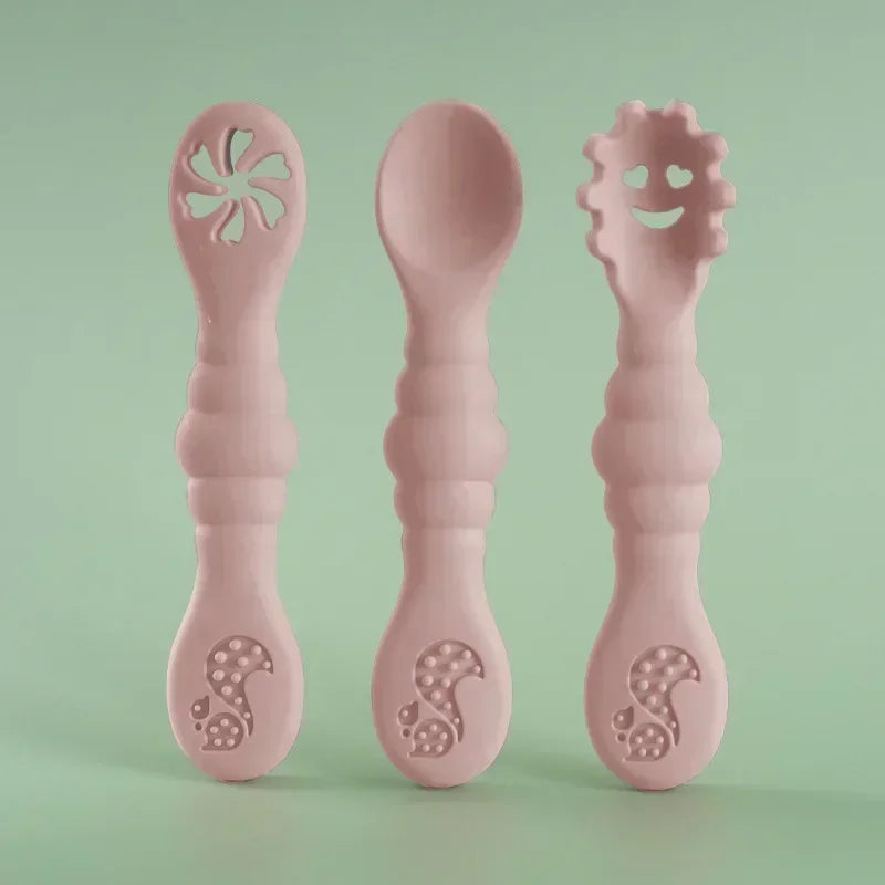 3PCS Silicone Spoon Fork