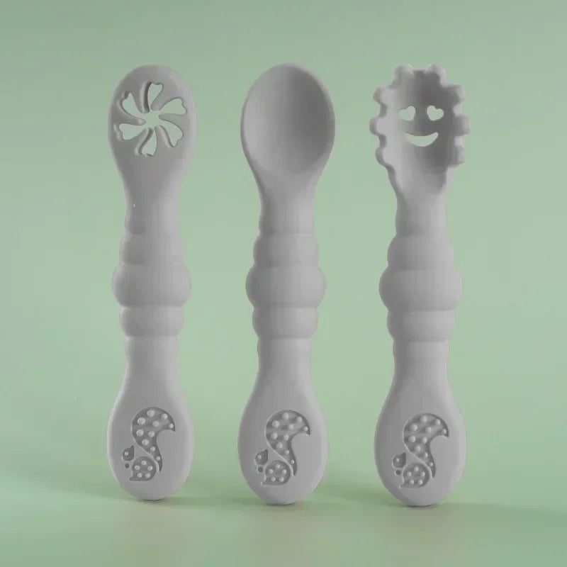 3PCS Silicone Spoon Fork