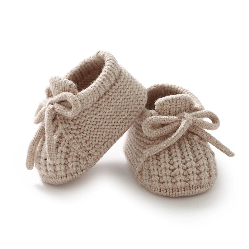 BowTie Hand Knitted Booties