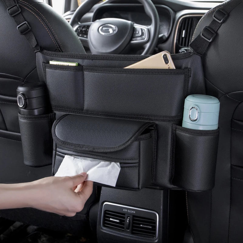 Universal Leather Car Seat Hanger & Organizer