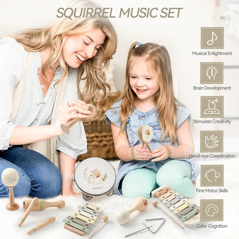 1PC Wooden Montessori Musical Instrument