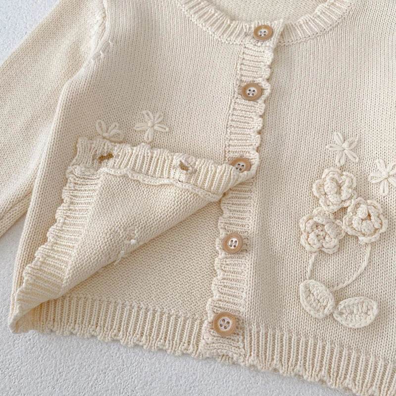 Flower Knitted Cardigan