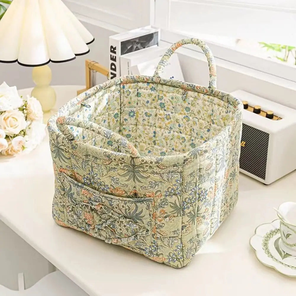 Pastoral Style Fabric Storage Basket