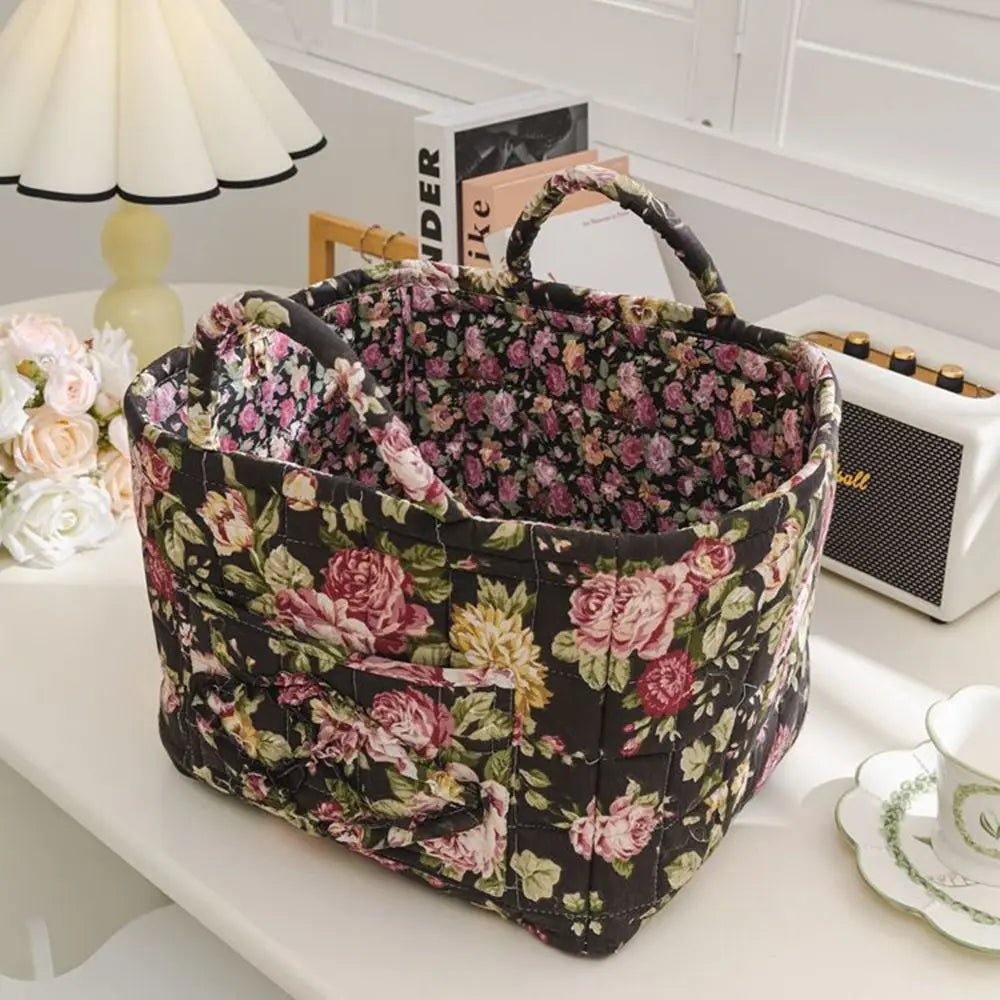 Pastoral Style Fabric Storage Basket