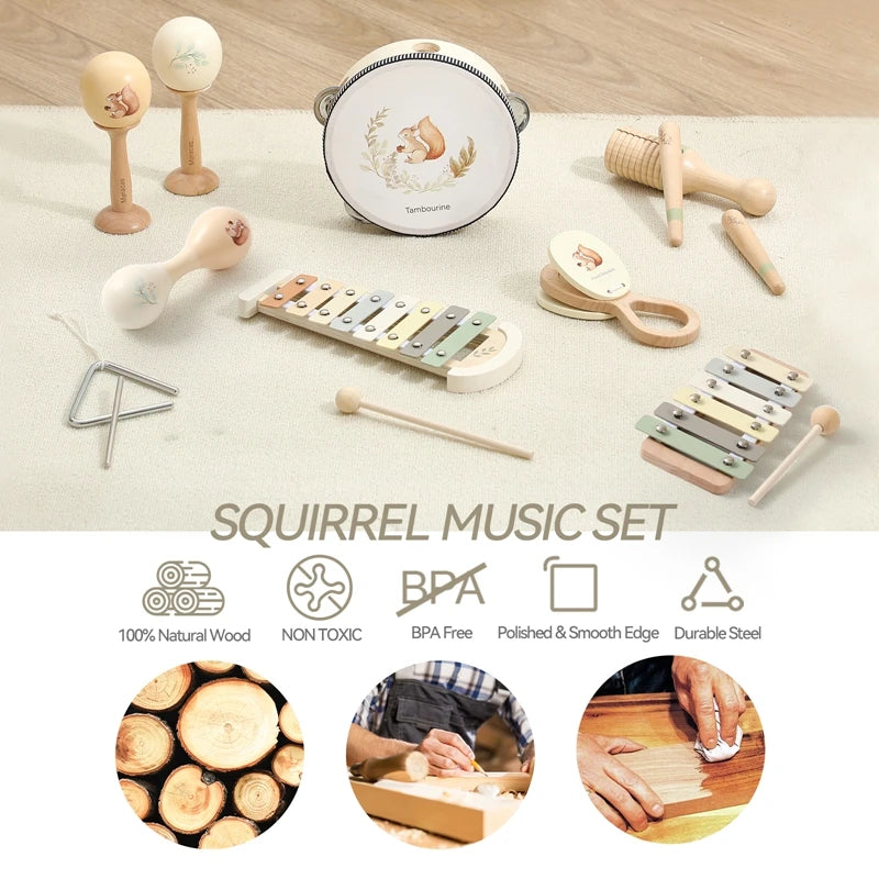 1PC Wooden Montessori Musical Instrument