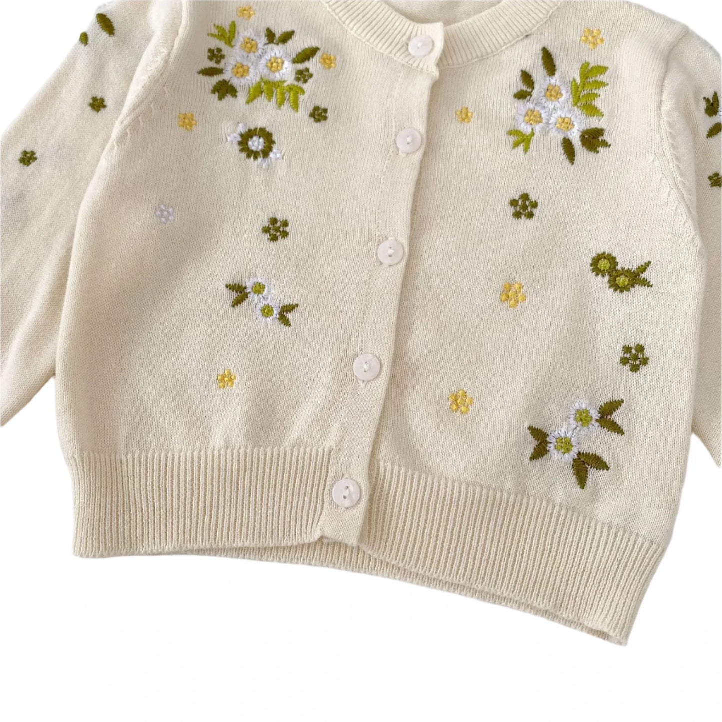 Flower Embroidery Baby Cardigan