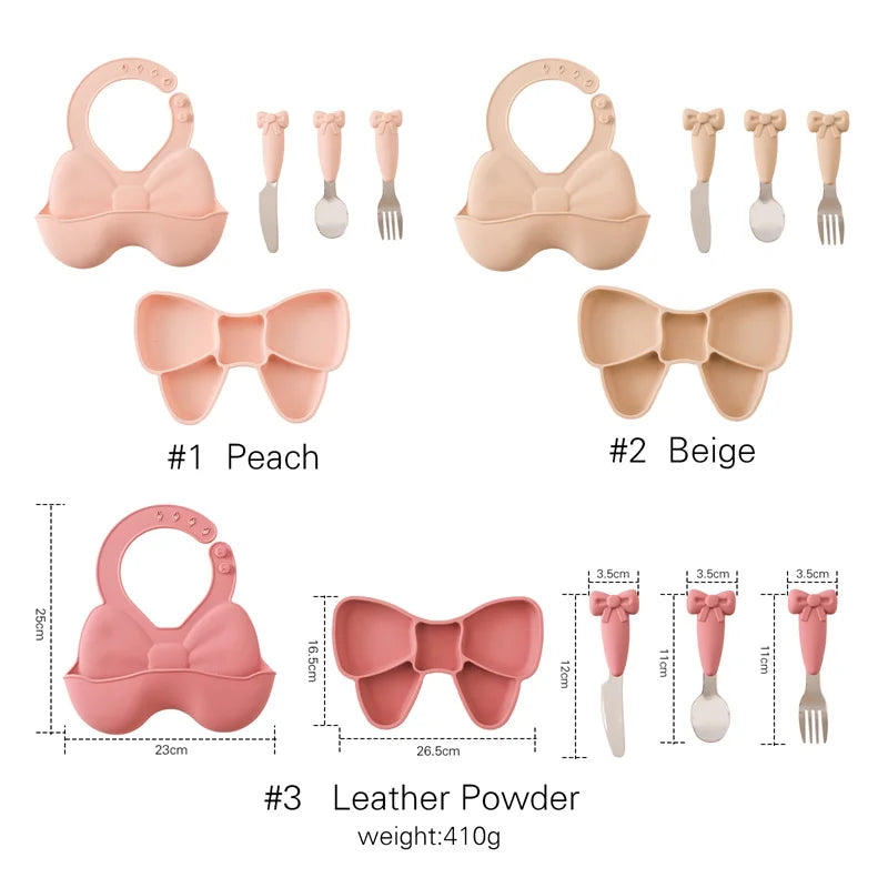 Butterfly Silcone Plate / Fork Set