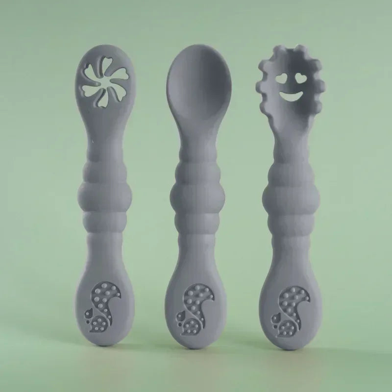3PCS Silicone Spoon Fork