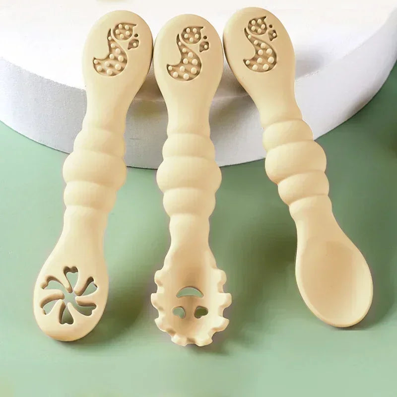 3PCS Silicone Spoon Fork