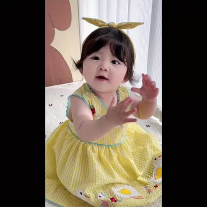Yellow Embroidery Dress