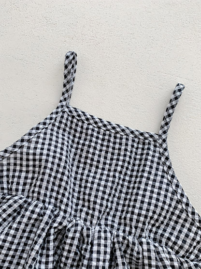 Plaid Romper Dress