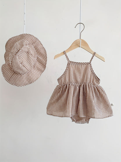 Plaid Romper Dress