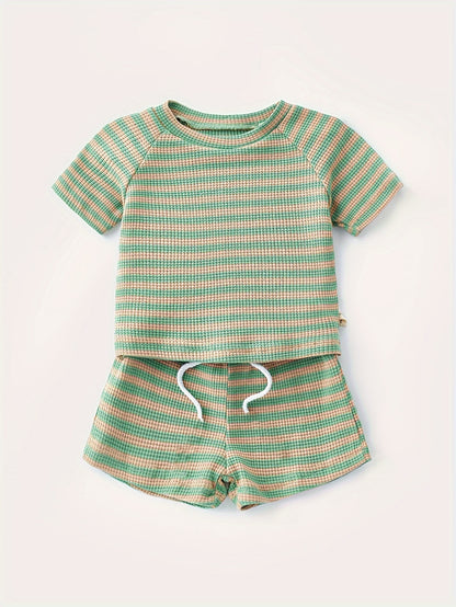 Waffle Striped Summer Set