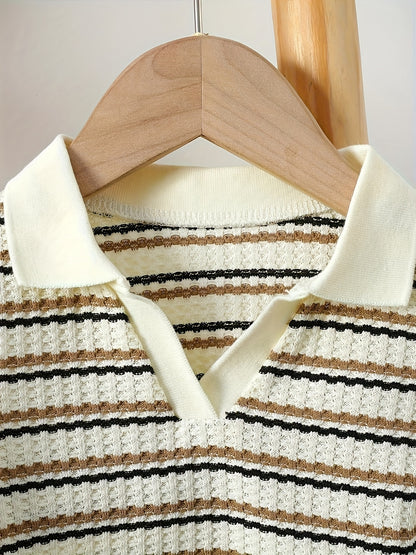 Waffle Knit Polo Set