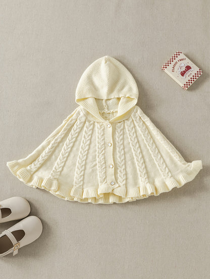 Hooded Knit Poncho