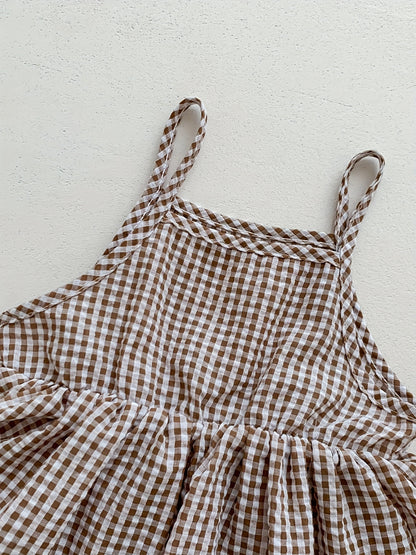 Plaid Romper Dress