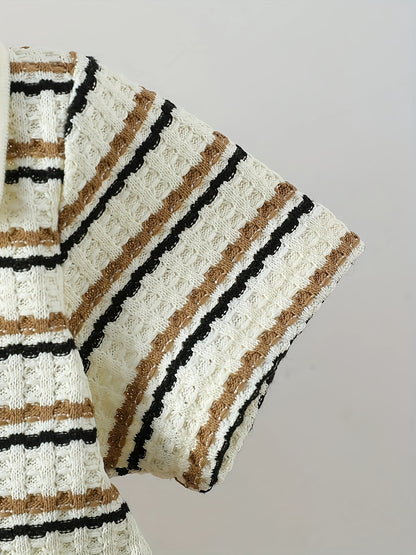 Waffle Knit Polo Set