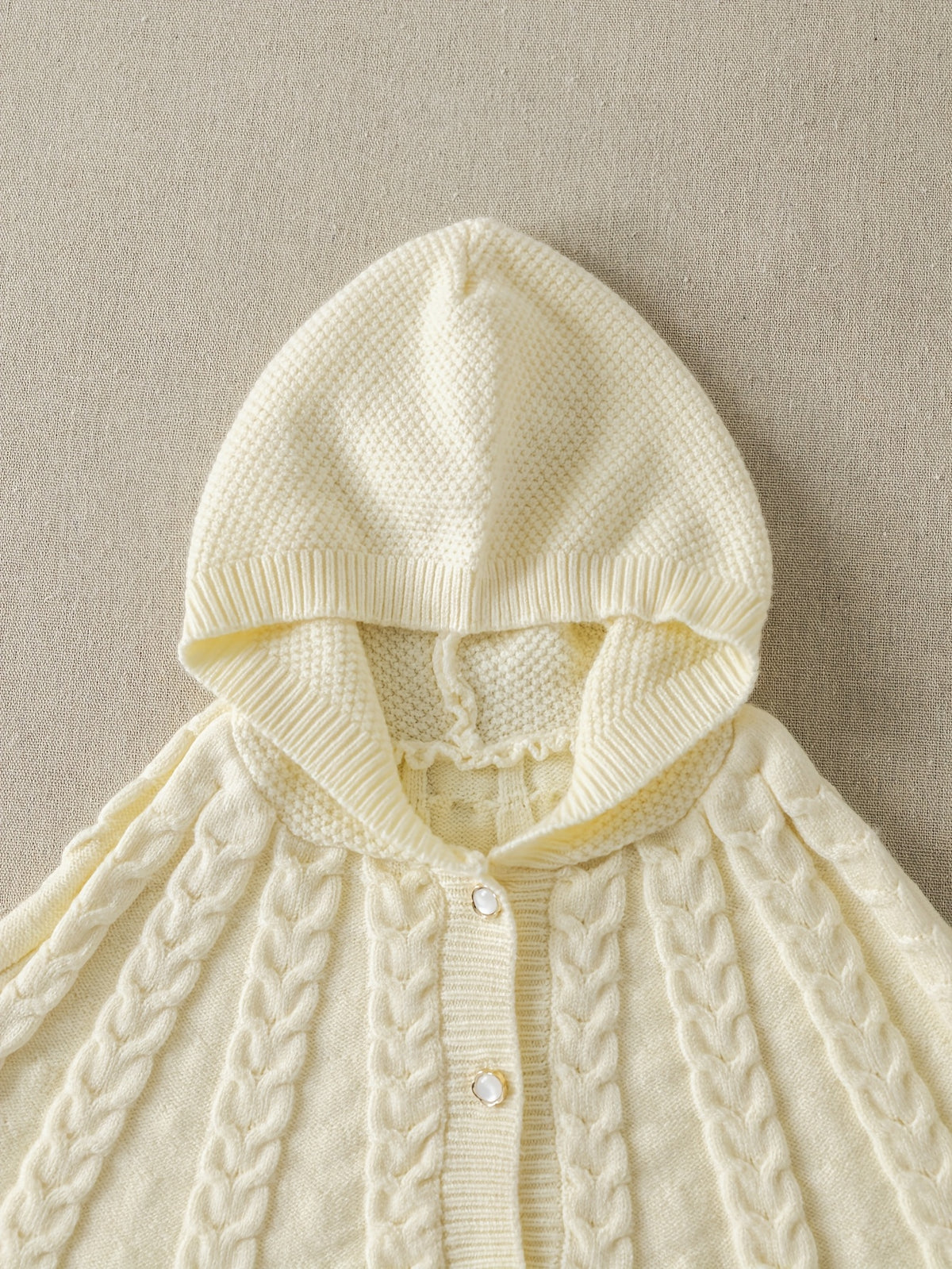 Hooded Knit Poncho