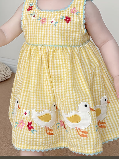 Yellow Embroidery Dress