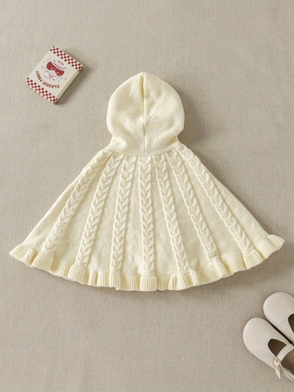 Hooded Knit Poncho