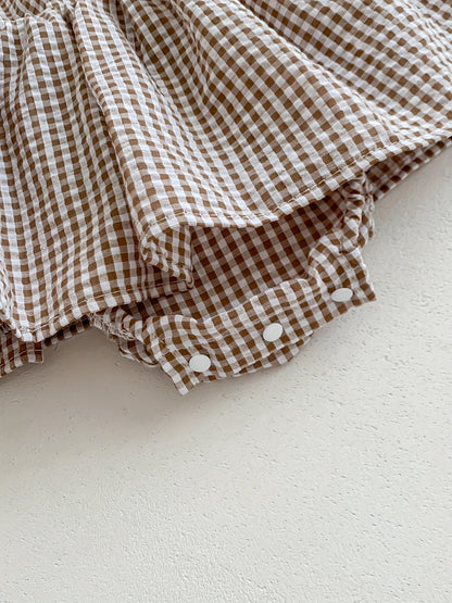 Plaid Romper Dress
