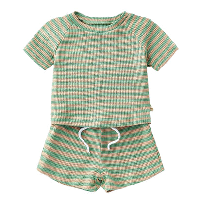 Waffle Striped Summer Set