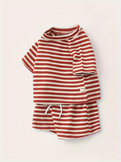 Waffle Striped Summer Set