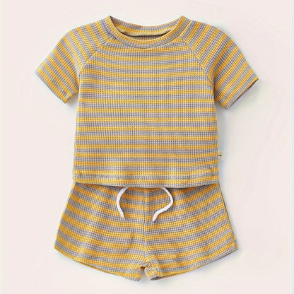 Waffle Striped Summer Set