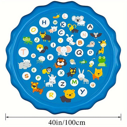 Blue Alphabet Splash Pad