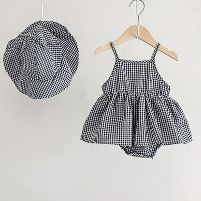 Plaid Romper Dress