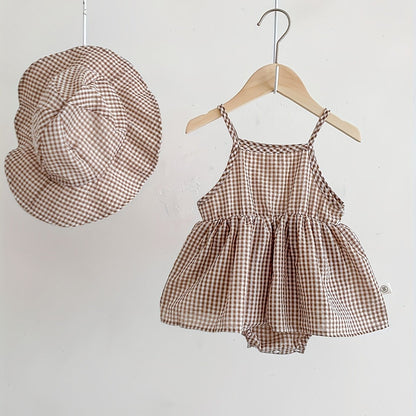 Plaid Romper Dress