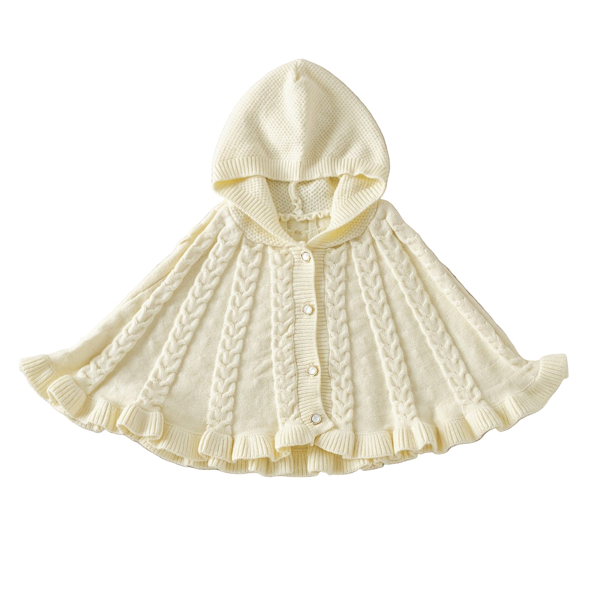 Hooded Knit Poncho