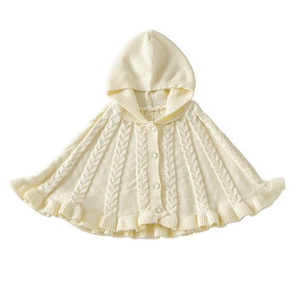 Hooded Knit Poncho