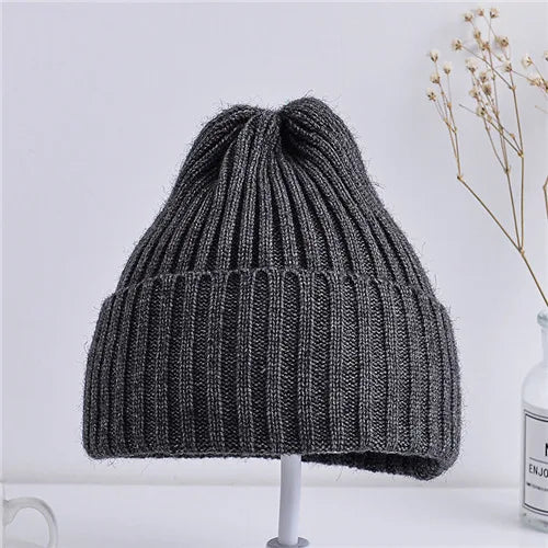 Ribbed Knitted Beanie