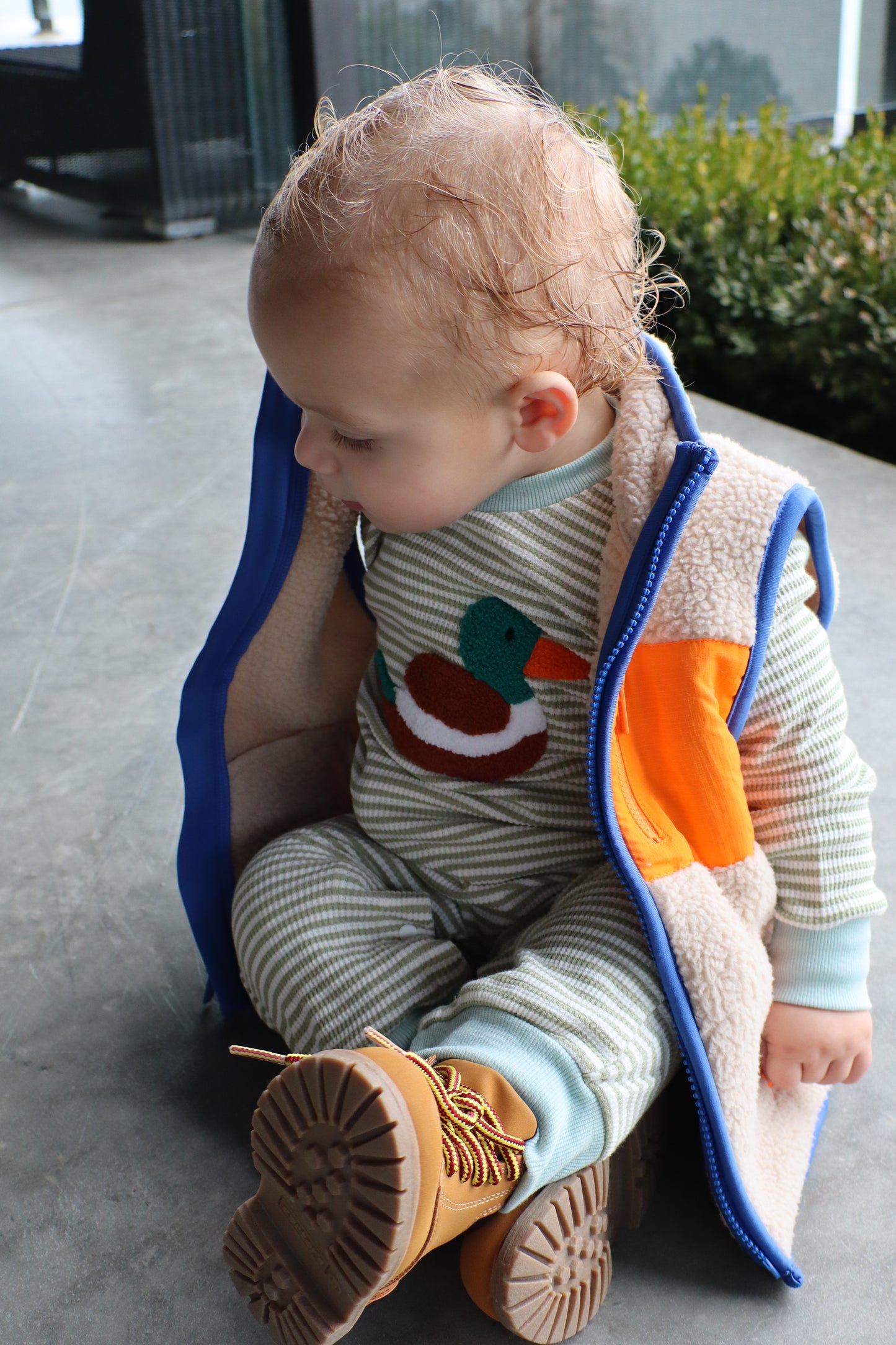 Embroidery Duck Onesie