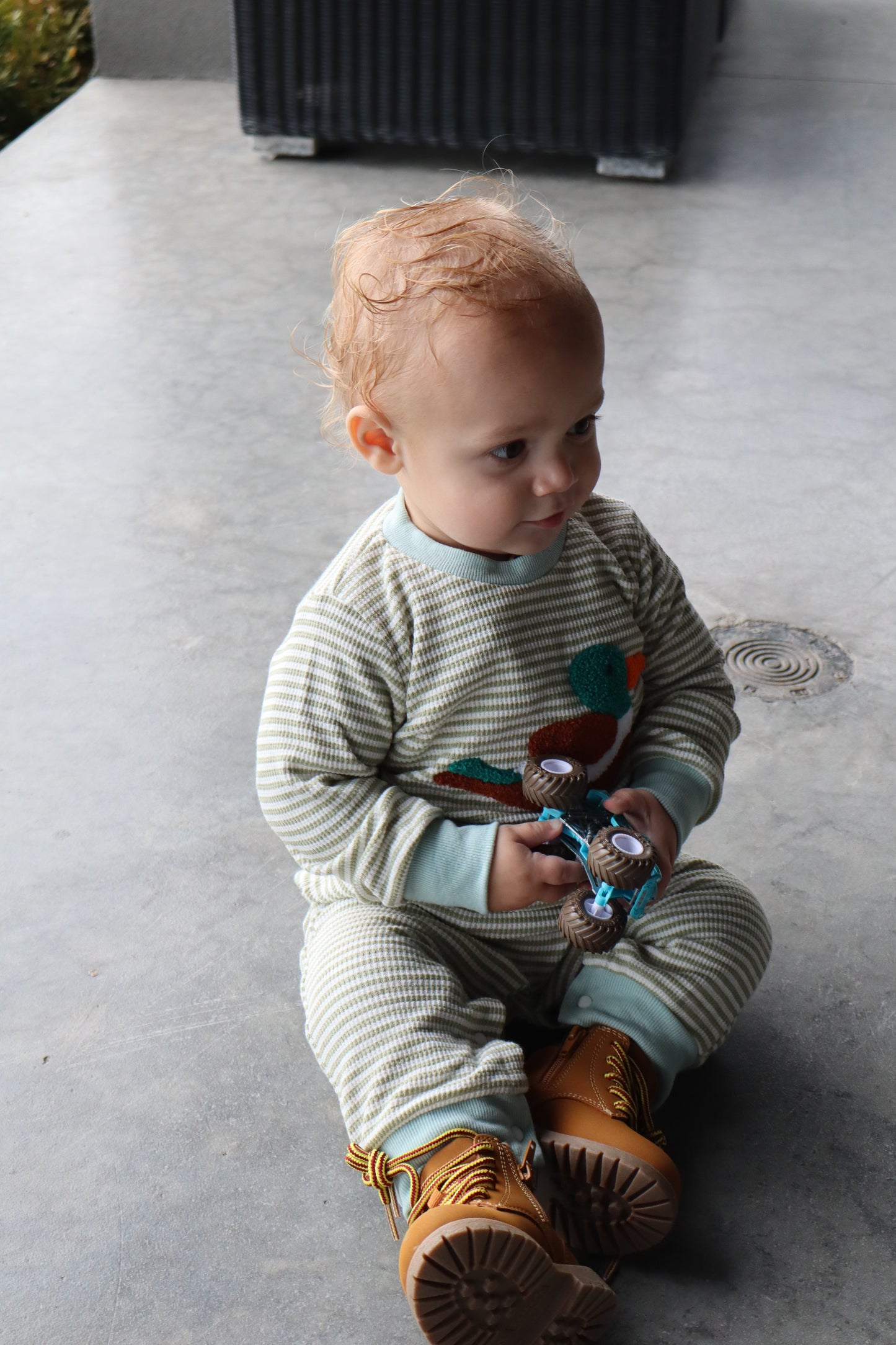 Embroidery Duck Onesie