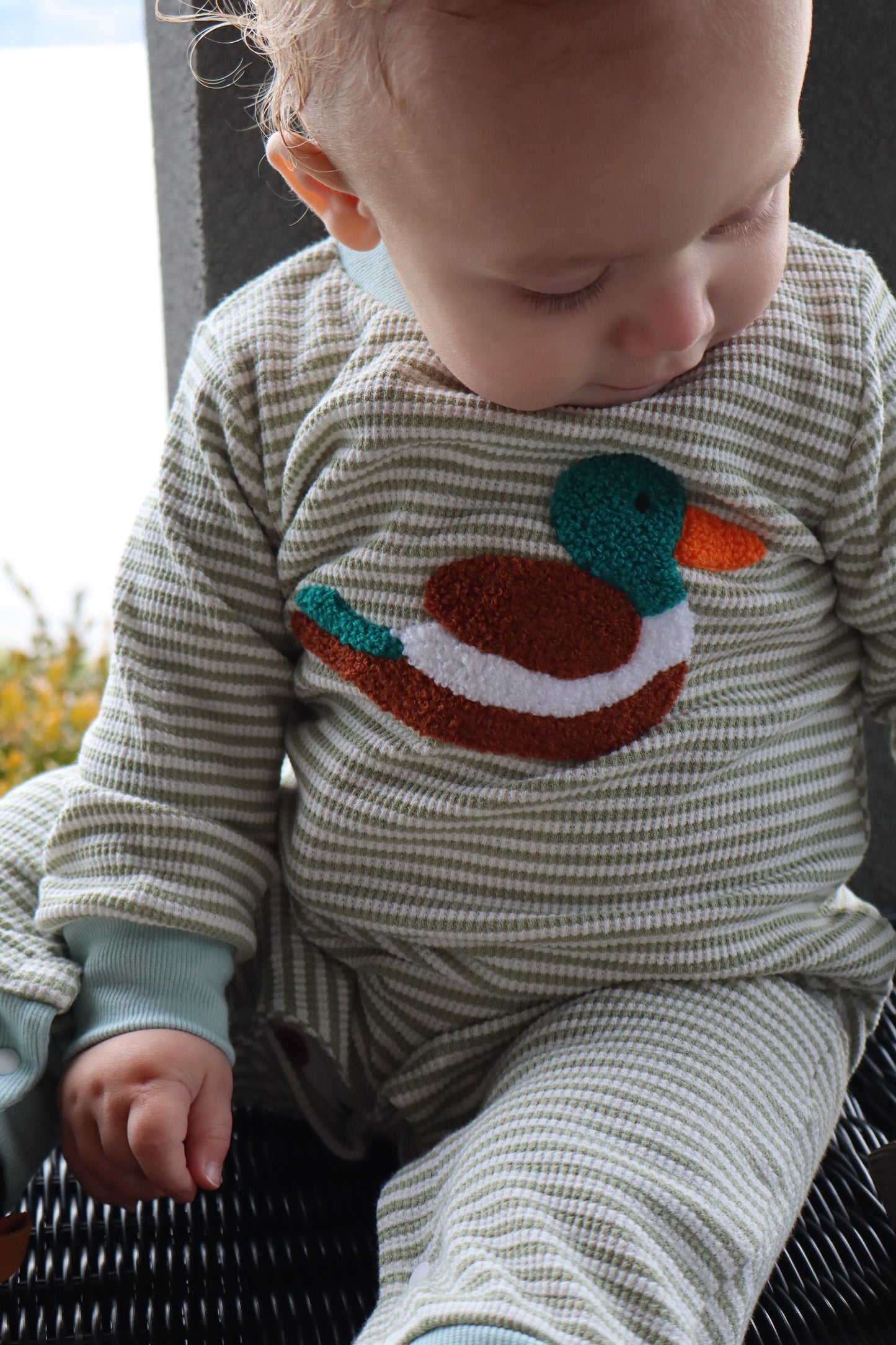 Embroidery Duck Onesie