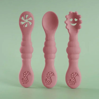 3PCS Silicone Spoon Fork