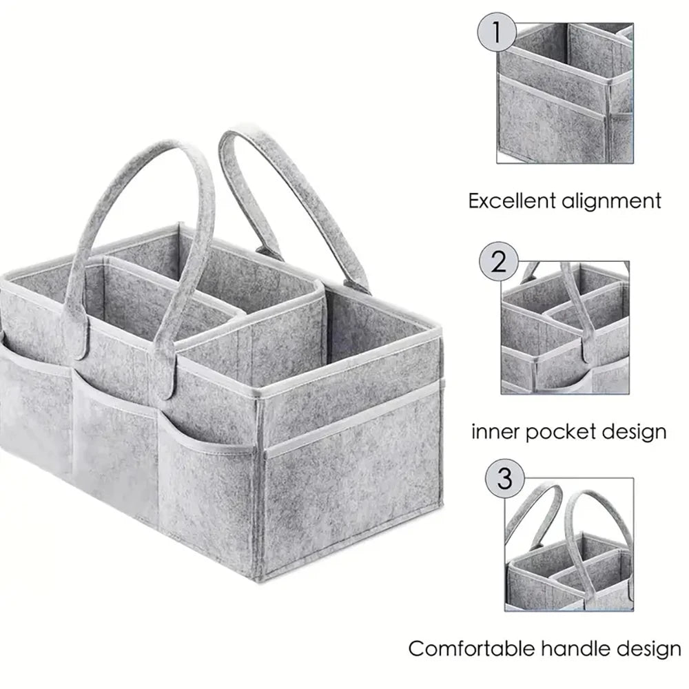 Multifunctional Portable Diaper Caddy Organizer