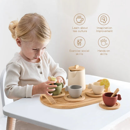 Little Host Montessori Wooden Tea Set