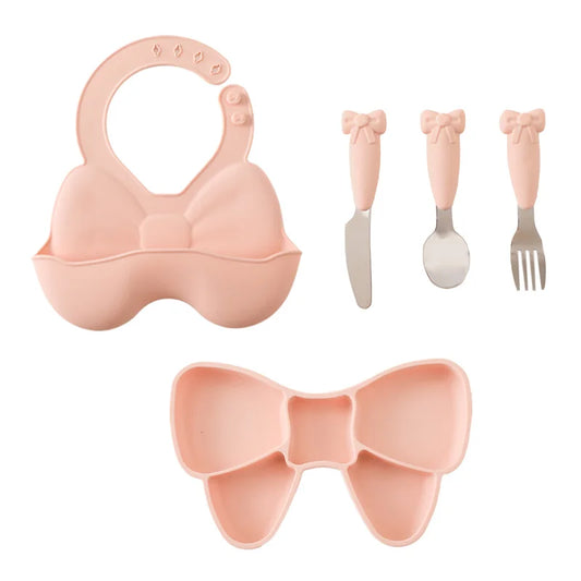 Butterfly Silcone Plate / Fork Set
