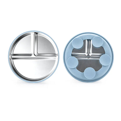 Stainless Steel Divided Plate with Silicone Suction