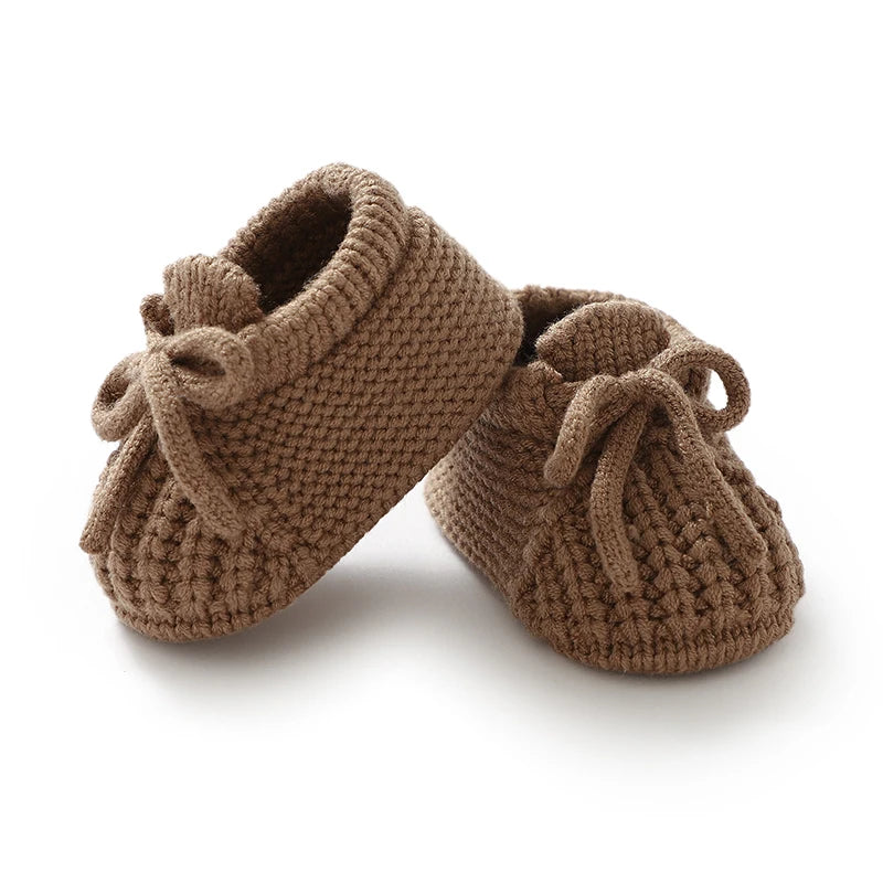 BowTie Hand Knitted Booties