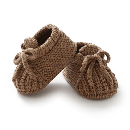 BowTie Hand Knitted Booties