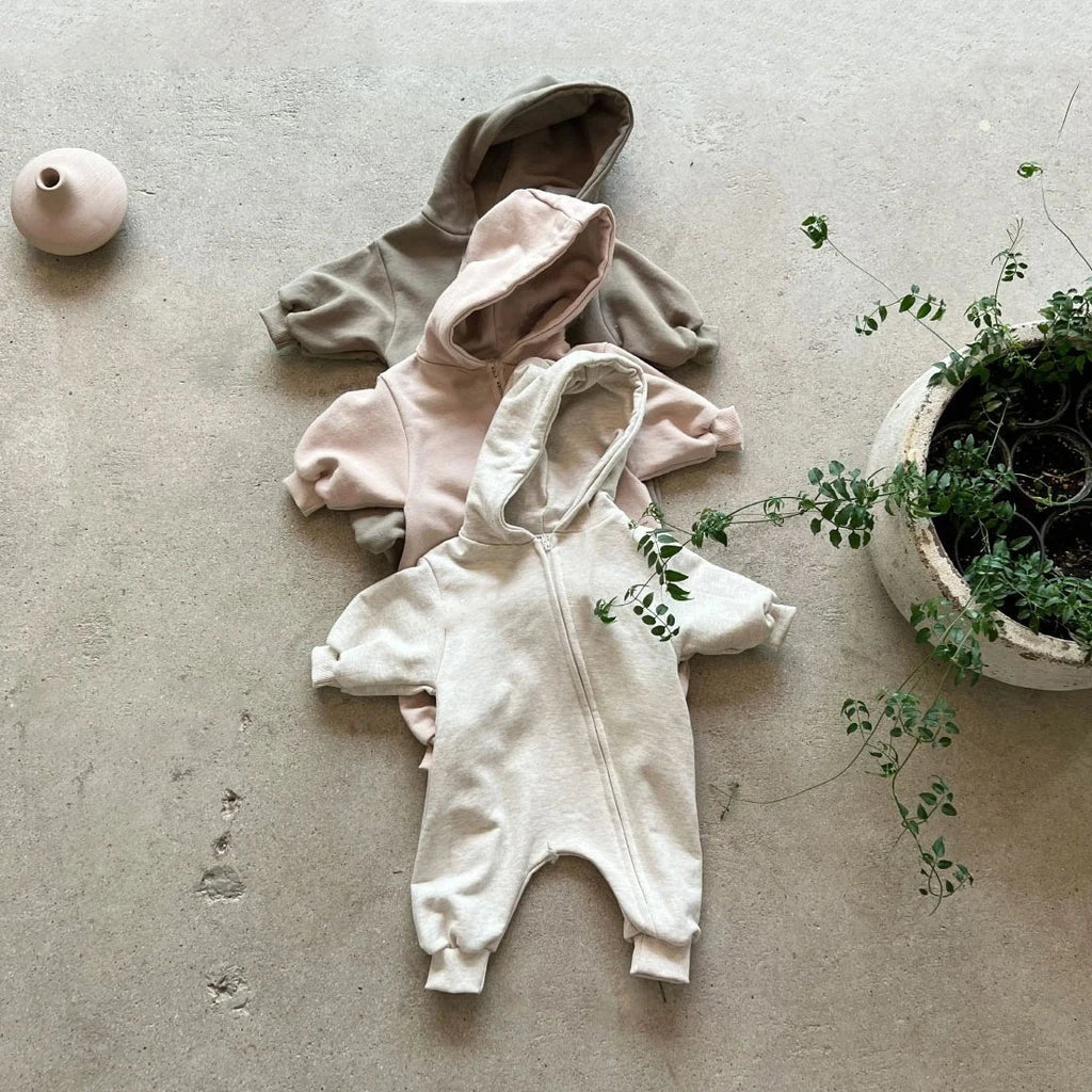Hooded Zip-up Jumpsuit