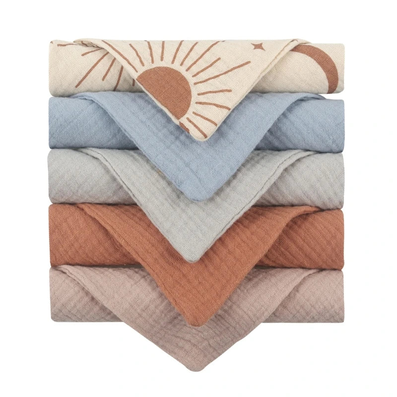 5-Pack Multi Use Cotton Burp Cloths